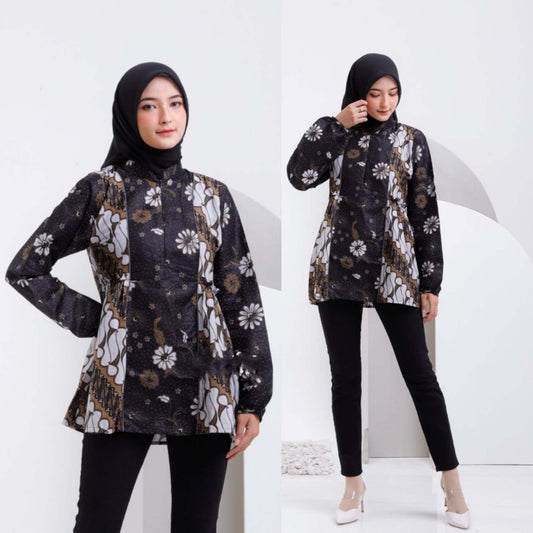 Müheloser Stil: Batik-Bürouniformen für die moderne Frau, Damenbluse, Batikbluse, Bluse für Damen, ethnisches Kleid, formelle Damenbluse