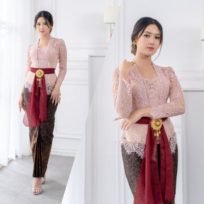 Modern Kebaya Kutubaru: Stylish Glossy Metalik and Batik Jawa Design, Kebaya Dress, Kebaya Modern, Kebaya Set