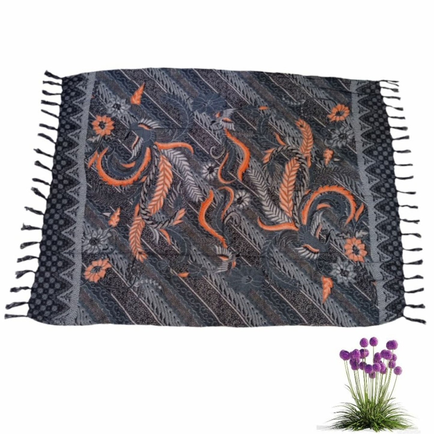 Vacation Style: Beach Motif Batik Fabric for a Trendy Beach Experience, Sarong, Beach Cover-Up, Balinese Beach Wrap, Beach Sarong, Pareo