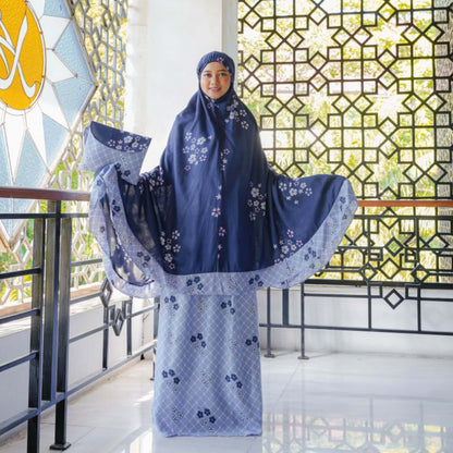 Mukenah-Blumenmotiv für Erwachsene: Jumbo-Rayon für stilvolle Anbetung, muslimisches Gebetsoutfit, Gebetskleid für Frauen, Gebetskleid für Muslime