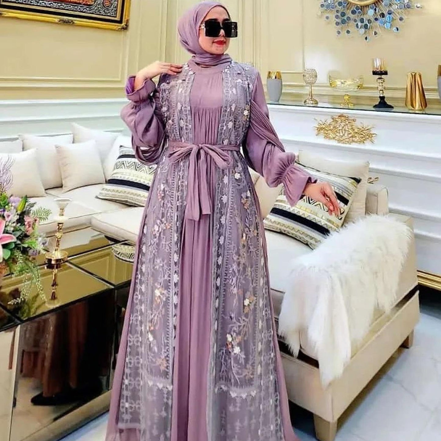 Zhavira Gamis Dress - Babydoll Model with a Stunning Brukat Touch, Muslimah fashion, Muslim Women, Women Dress, Gamis, Islamic Dress