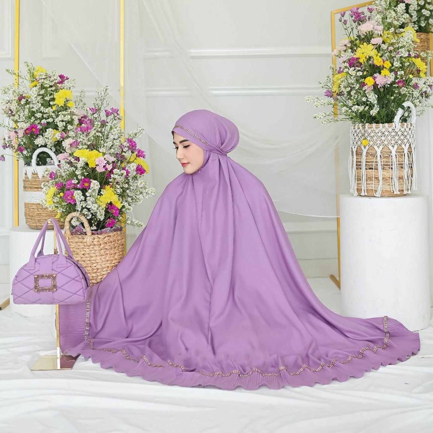 3in1 Mukena für Erwachsene: Eine einzigartige Note für hochwertige Anbetung, muslimisches Gebetsoutfit, Gamis-Kleid, Gebetskleid für Frauen, Jilbab-Kleid