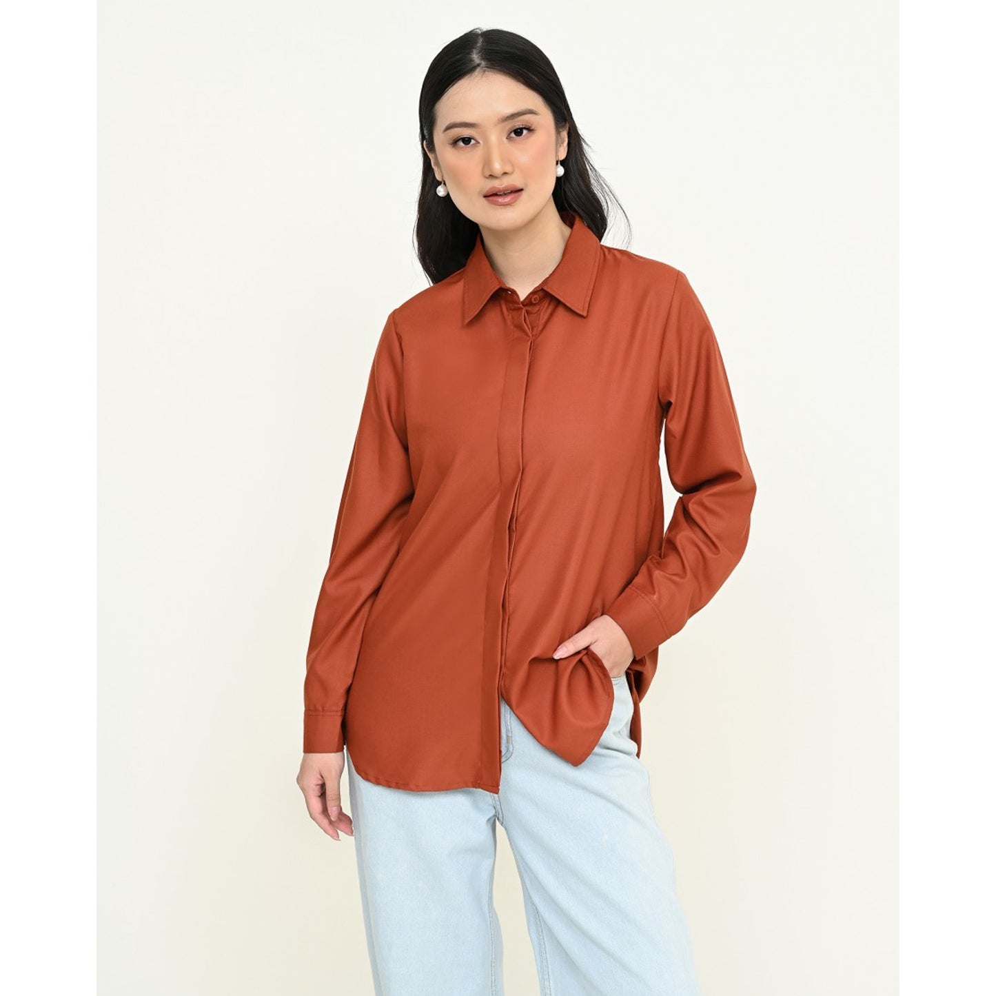 Stylish Simplicity Daily Shirt Red Series with a Variety of Colors, Women Blouse, Batik Blouse, Blouse For Women, Ethnic Dress, Women Shirt