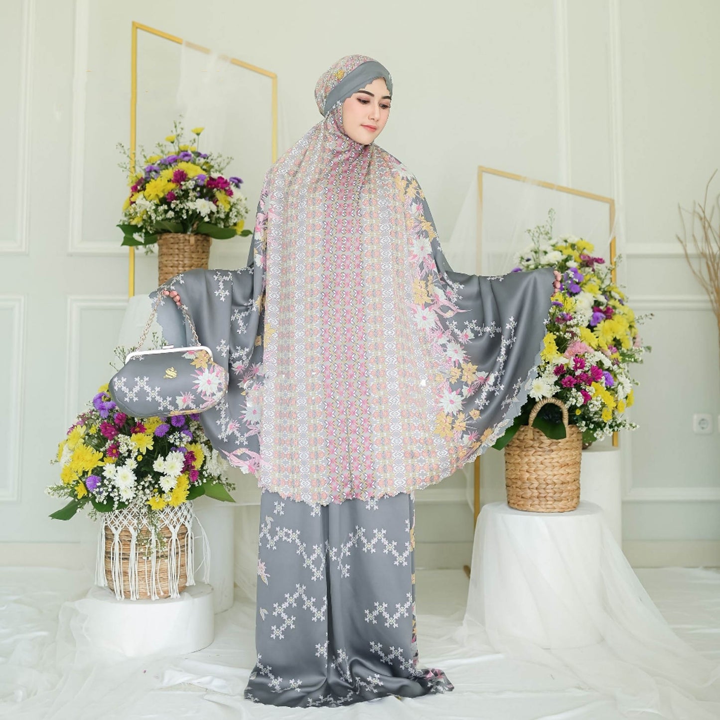 Mukena Premium: Dewasa Silk 3in1 Hanum Series untuk Ibadah yang Mewah, Gamis dress, Prayer dress women Prayer Set, Prayer Dress for muslim