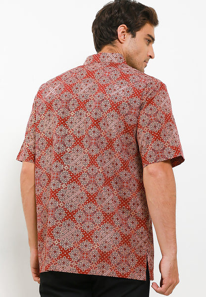 Stellar Elegance Adikusuma Men's Batik Shirt with Star Pattern, Men Batik, Batik, Men Batik Shirt, Men's Batik Shirts