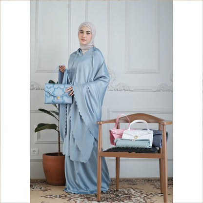 Practical and Elegant: 2in1 Adult Mukena with Prayer Prayer Bag and Laser Cut, Prayer dress women Prayer Set, Prayer Dress for muslim