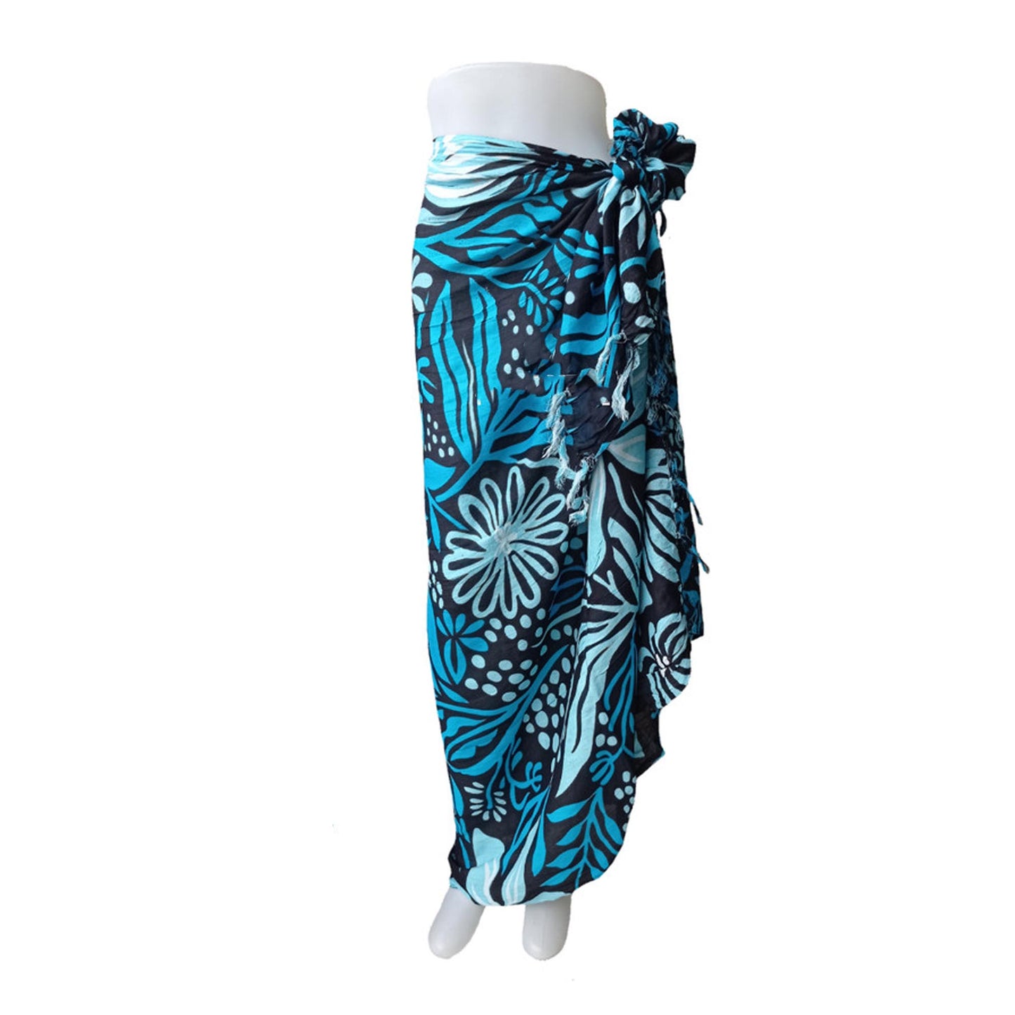 Beach Charm: Flower Motif Balinese Fabric for a Cheerful Holiday, Sarong, Beach Cover-Up, Balinese Beach Wrap, Beach Sarong, Pareo