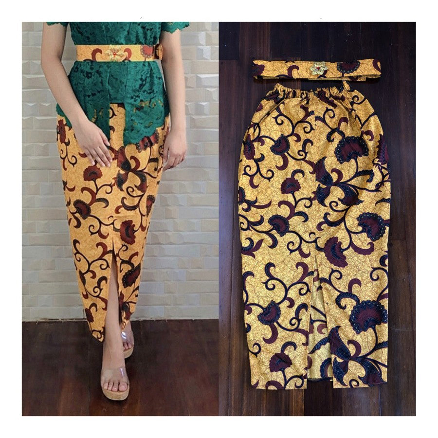 Batik Kebaya Underskirt Suit With Obi