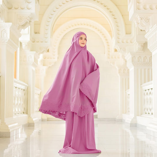 Elegance Unveiled Dionisia Mukena Pasteleena Siti Khadijah's Latest Exclusive Release, Women Prayer Set, Prayer Dress, Mukena, Prayer Set