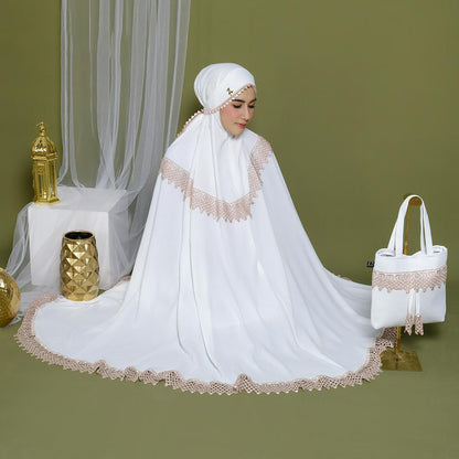 Zain Shanum 3in1 Crinkle Mukena Elegance Redefined in Versatile Style, Prayer Dress, Mukena, Prayer Set, Prayer clothes