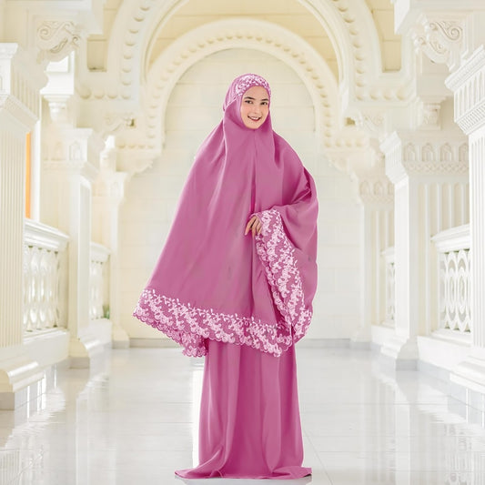 Dionisia Floraleena Khadijah Elegance Redefined in Islamic Fashion, Women Prayer Set, Prayer Dress, Mukena, Prayer Set