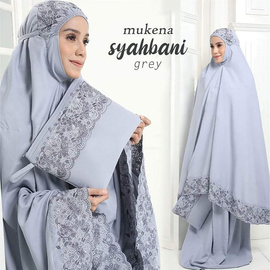 Adult Mukenah Arimbie Premium Micro Cotton Material Khadijah Syahbani Muslim Prayer Dress