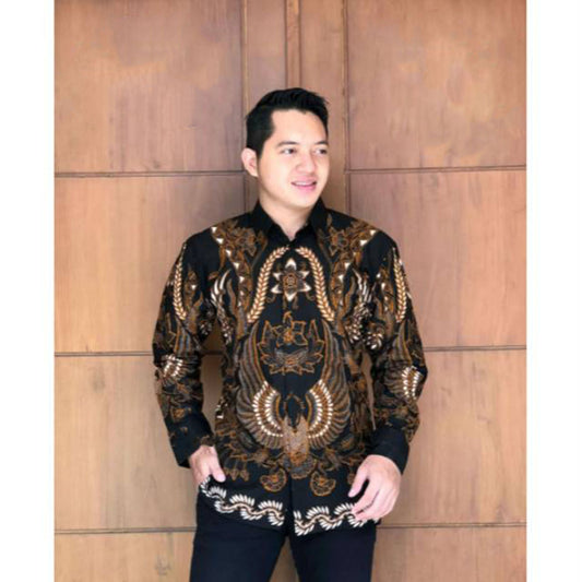 Aswatama Premium Men's Long Sleeve Batik Shirt Full Furing