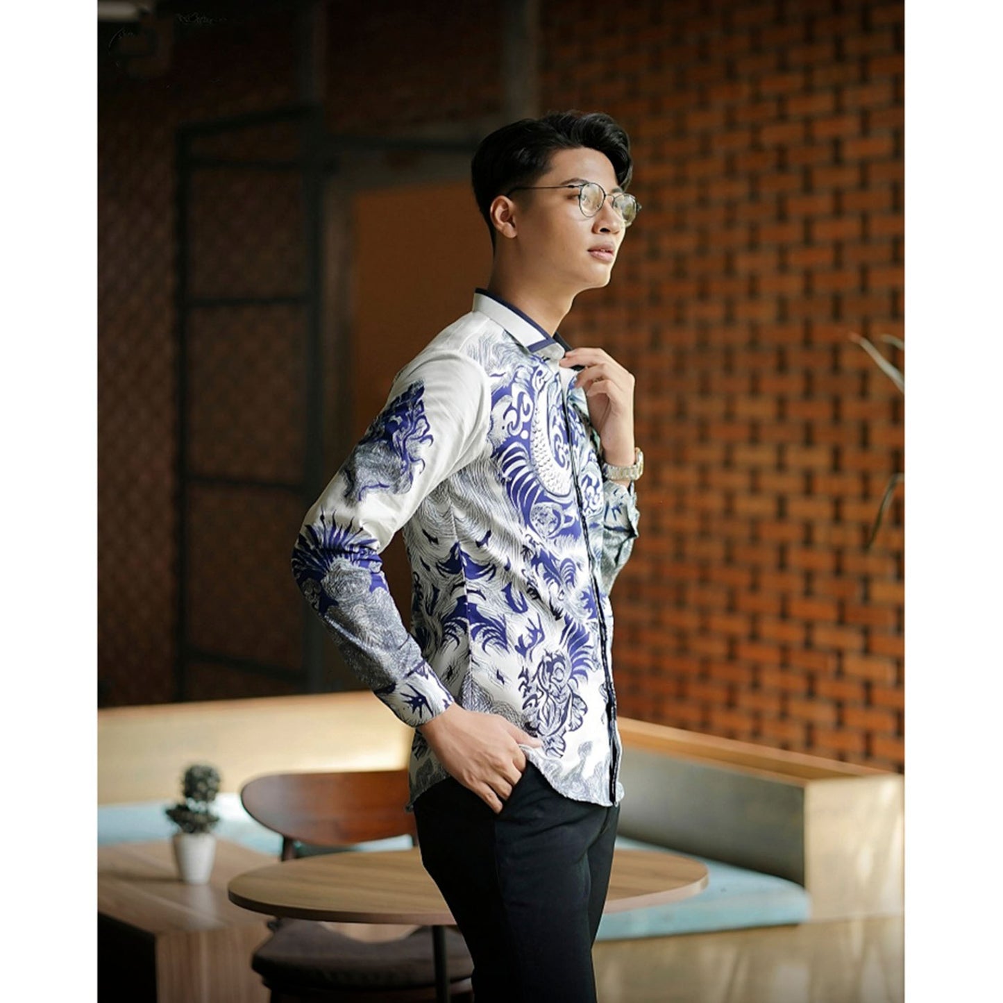 Mensbatik Satria Naga Stylish Long Sleeve Men's Batik Shirt