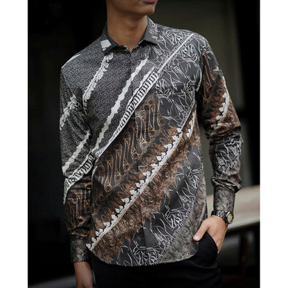 Mensbatik Pharang Pamungkas Contemporary Long Sleeve Men's Batik Shirt