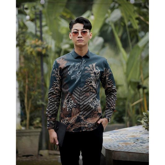 Mensbatik Nawasena Stylish Long Sleeve Men's Batik Shirt
