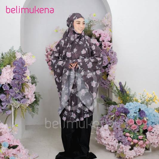 Tya Ariestya Mukena Mini Parachute Travel Korean Premium Motif 2in1 Daily Lasercut Muslim Prayer Dress