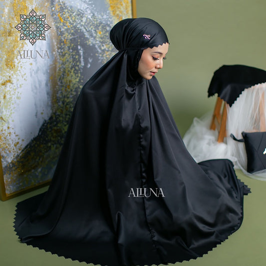 Adult Mukena Daily Alluna Series Lasercut Nalla Muslim Prayer Dress