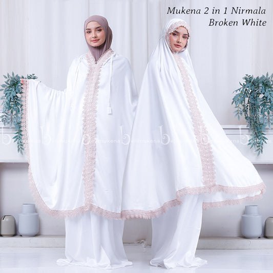 2in1 Adult Mukena Nirmala Silk Premium Muslim Prayer Dress