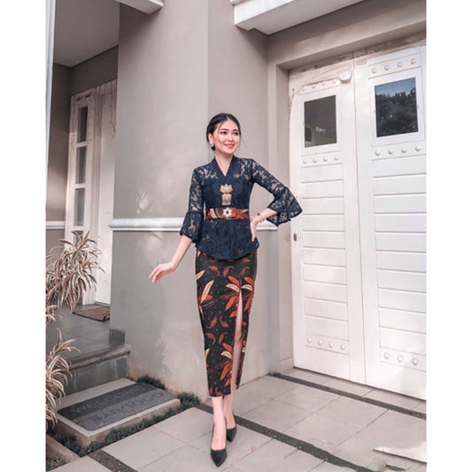Affordable Ready-to-Wear Kebaya with Bell Sleeves and Ruffles Kartini Inspired