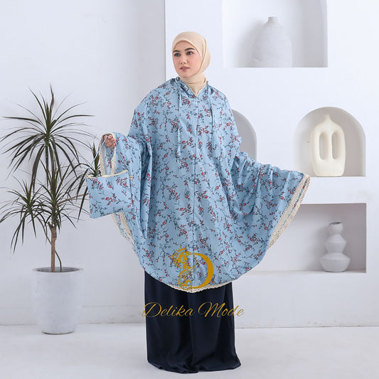 Adult Mukena Traveling Premium Cotton Newest Motif 2in1 Muslim Prayer Dress