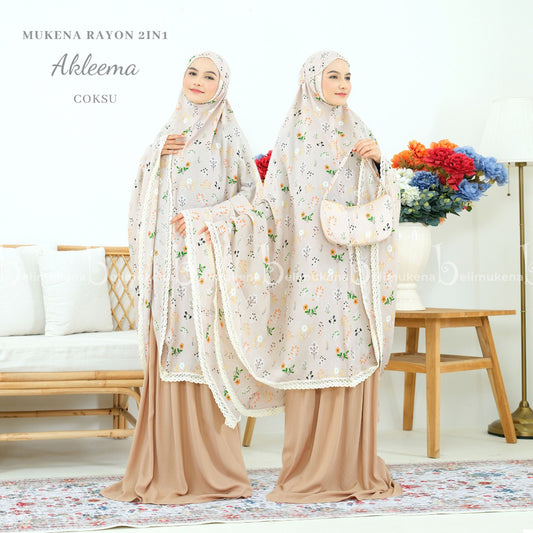 Akleema 2in1 Rayon Adult Mukena Muslim Prayer Dress
