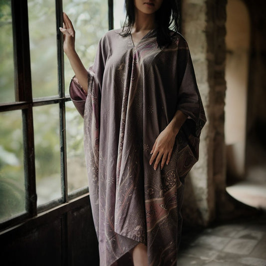 Ratu Amira Kaftan Dress Elegance in Batik for Your Style