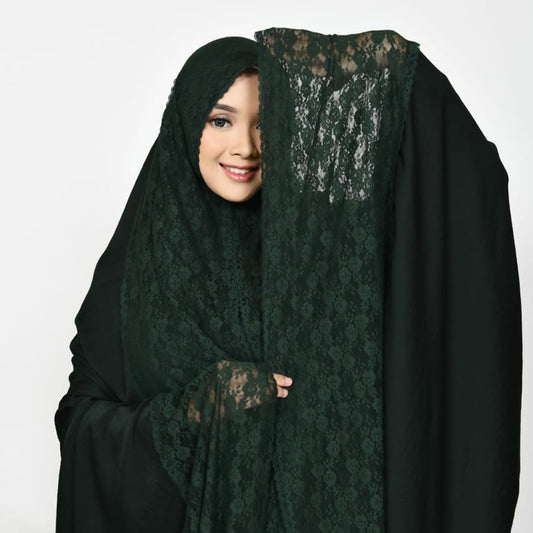 Zara Silk 2-in-1 Jumbo Adult Prayer Set Elegant Silk Prayer Set
