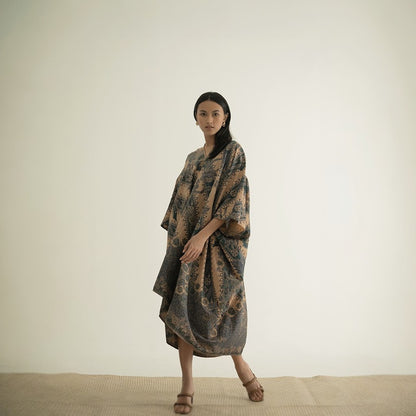 Contemporary Kaftan Style with Kalong Design Modest Hijab Dress