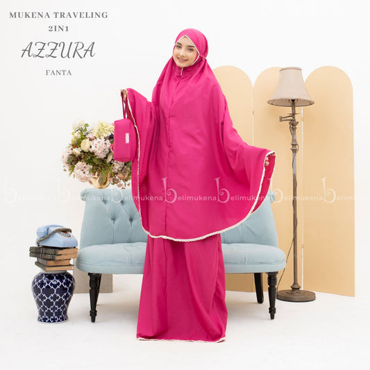 Azzura Traveling 2in1 Adult Cotton Mukena Muslim Prayer Dress