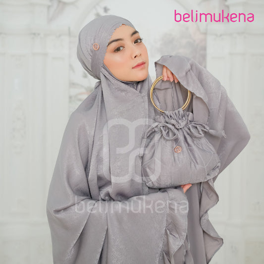 Adult Mukena Premium Silk 3in1 Louvre Muslim Prayer Dress