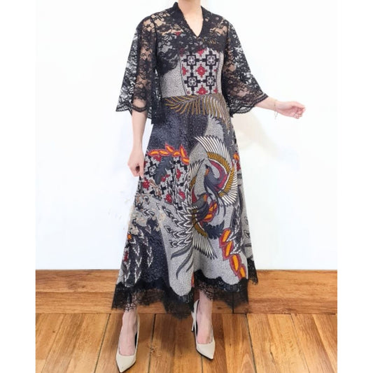 Atalya Black Cut Out Dress Batik Modern