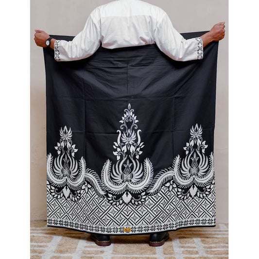 Original Handmade Black and White Batik Sarong