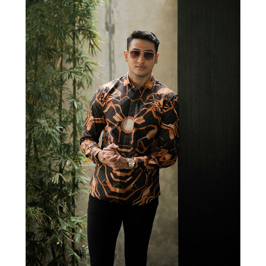 Mark VII Mensbatik Modern Long Sleeve Men's Batik Shirt For Young People