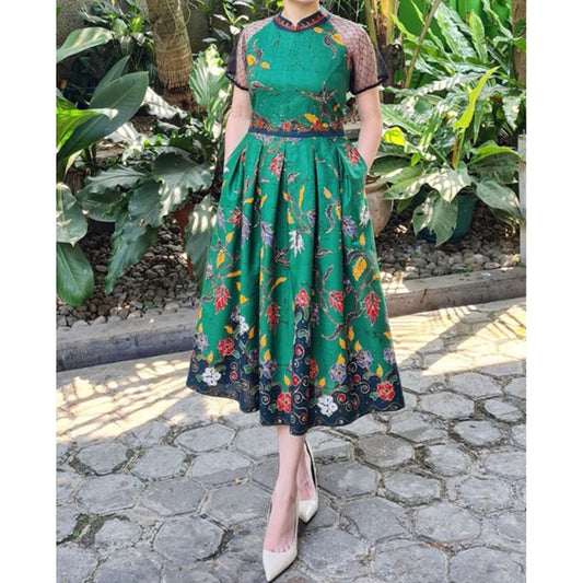 Emerald Premium Raglan Batik Party Dress