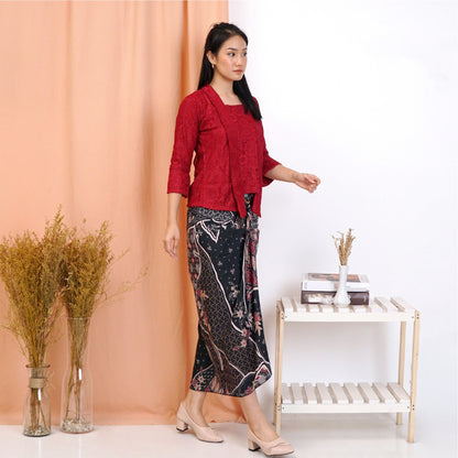 Kutubaru Brukat Kebaya Set Elegant Modern Kebaya Set with Brukat