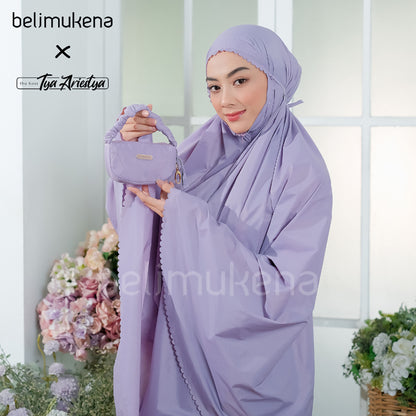 Mukena Mini Parachute Premium Korea Daily Lasercut Travel Plain Tya Ariestya Muslim Prayer Dress