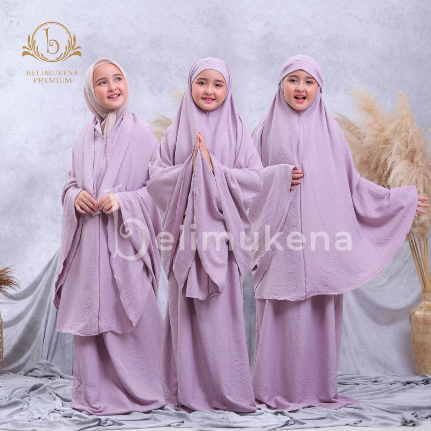 Lesty Children's Mukena 3in1 Airflow Crinkle Premium Muslim Prayer Dress