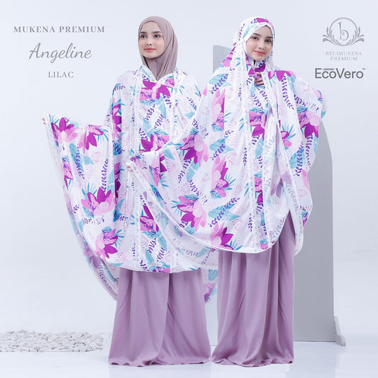Ecovero Angeline Premium 2in1 Adult Mukena Prayer Mat Set Muslim Prayer Dress