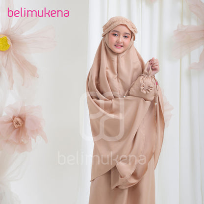 Ribbon Kids Premium Micro Cotton Travel 2in1 Mukena Muslim Prayer Dress