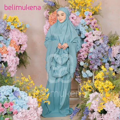 Mukena Travel Medium Laser Cut Boarding Lady Tya Ariestya Muslim Prayer Dress