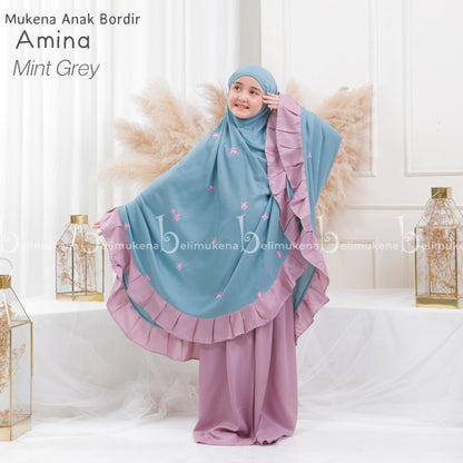 Amina Rayon Children's Mukena Muslim Prayer Dress