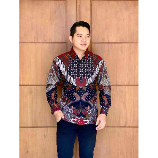 Jayasura Men's Batik Shirt With Full Lining Cotton Material