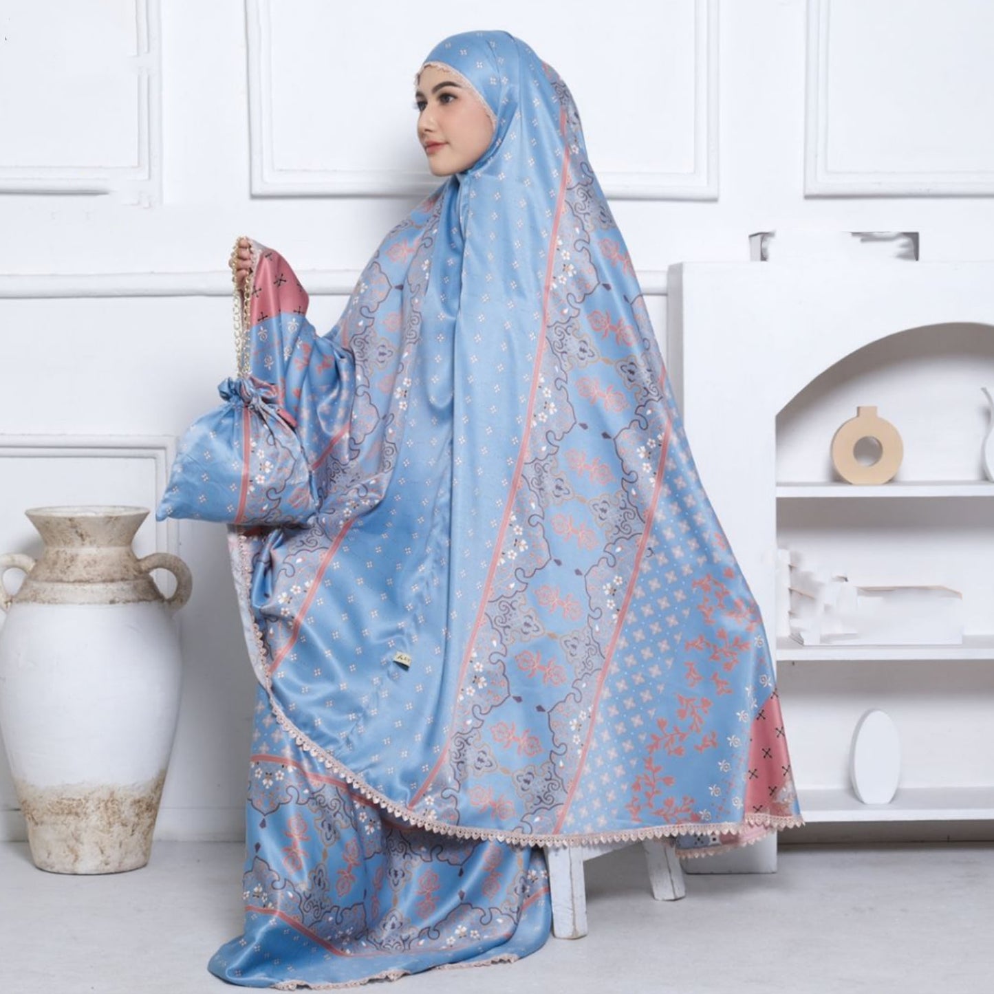 Ayzara Hanum 3-in-1 Premium Silk Adult Prayer Set with Luxury Motif