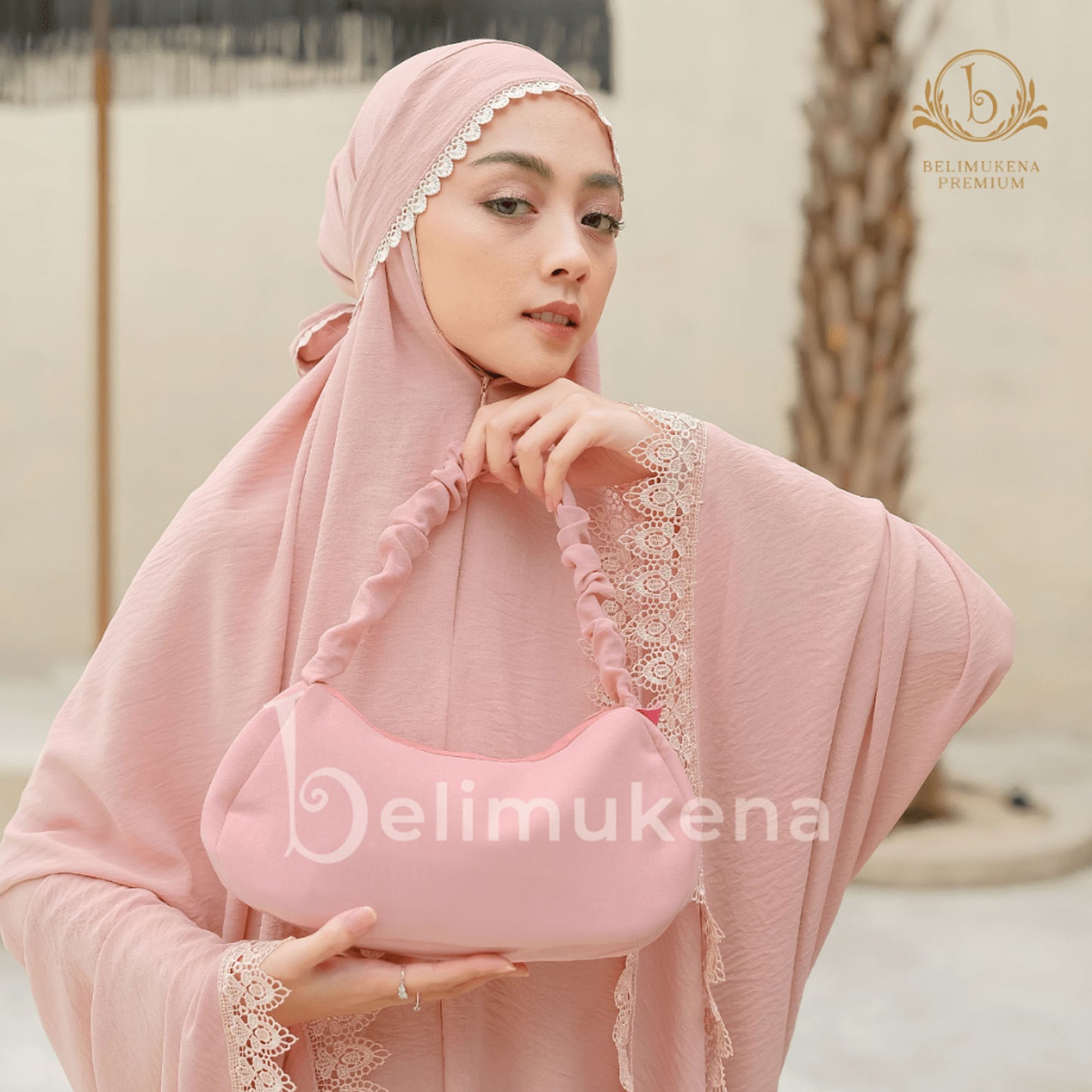 Kejora Lace Adult Mukena Airflow Crinkle 3in1 Muslim Prayer Dress