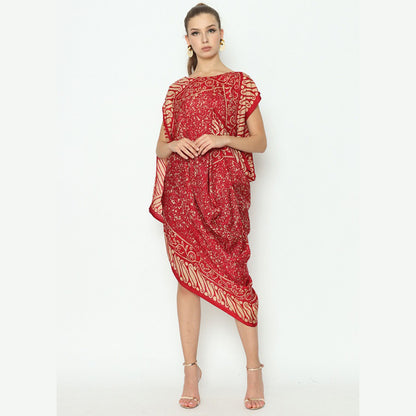 Rinjanie Avon Red Batik Imlek Dress Bombay Chantel Parang Mix