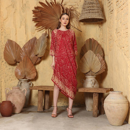 Rinjanie Avon Red Batik Imlek Dress Bombay Upgrade Zlata Serie