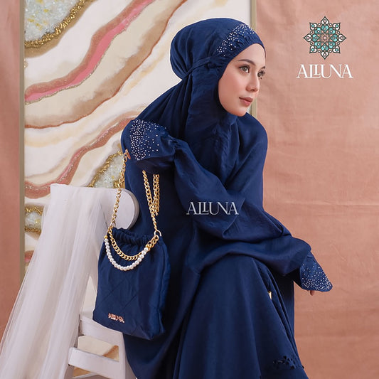 Adult Umrah Mukena with Sleeves Covering the Chin Lasercut Helwah Series Muslim Prayer Dress