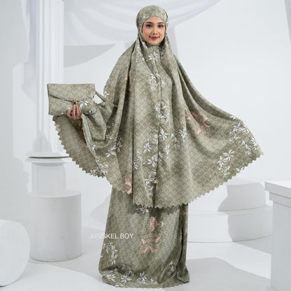 Adult Mukena Daily Motif Luxury 2in1 Series Muslim Prayer Dress