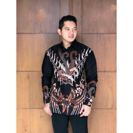 Bhisma Premium Men's Layered Batik Shirt With Cotton Furing Lining